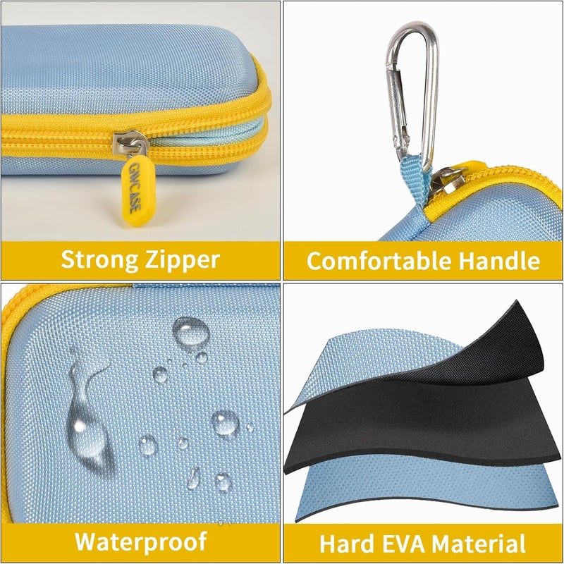 GWCASE Hard Case Compatible with SanDisk Extreme PRO 500GB 1TB 2TB 4TB Portable External SSD. Carrying Travel Holder for Crucial X8 Solid State Drive (Box Only)-Blue - Image 3